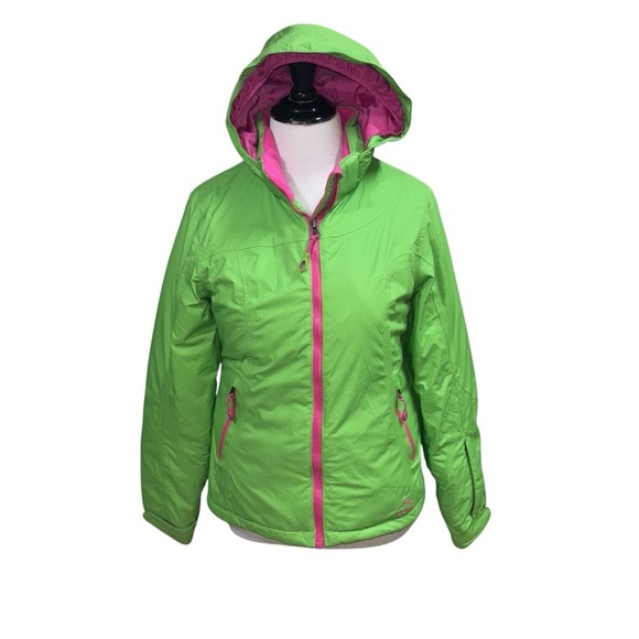 L.L. Bean Girl's M Medium Thinsulate TEK Coat Jacket Hooded Fleece Lined #283666 - Picture 1 of 12